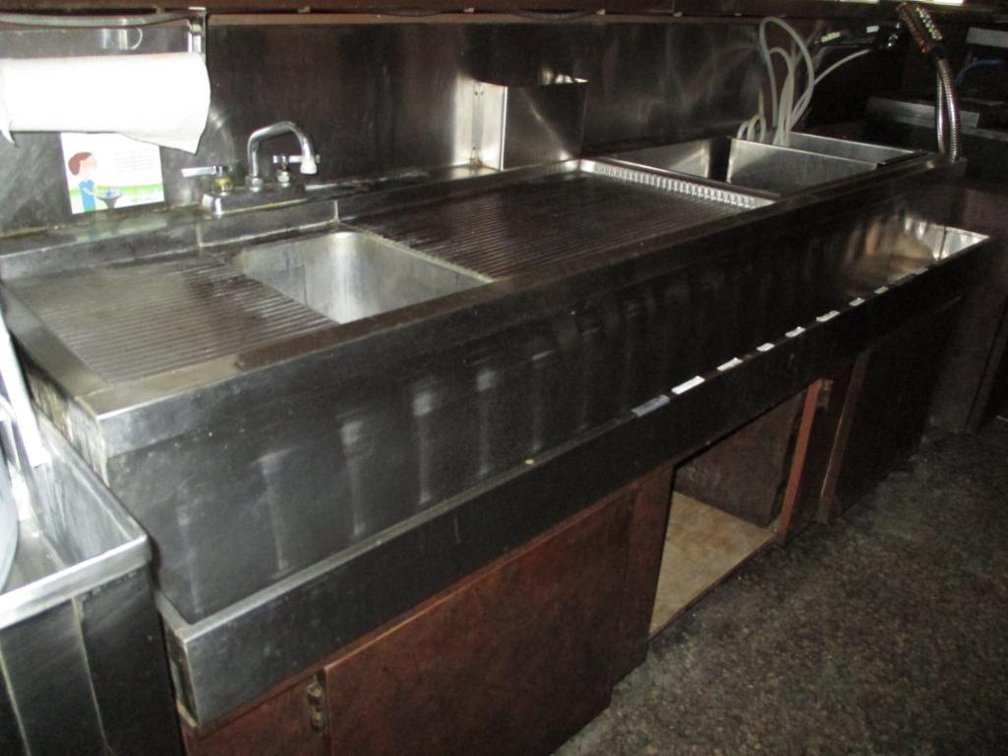 Commercial Bar Stainless Steel Sink - 6'4''x2'x2'7''