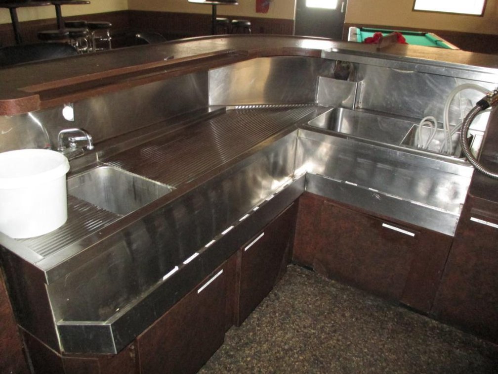 Commercial Stainless Steel Corner Bar Sink