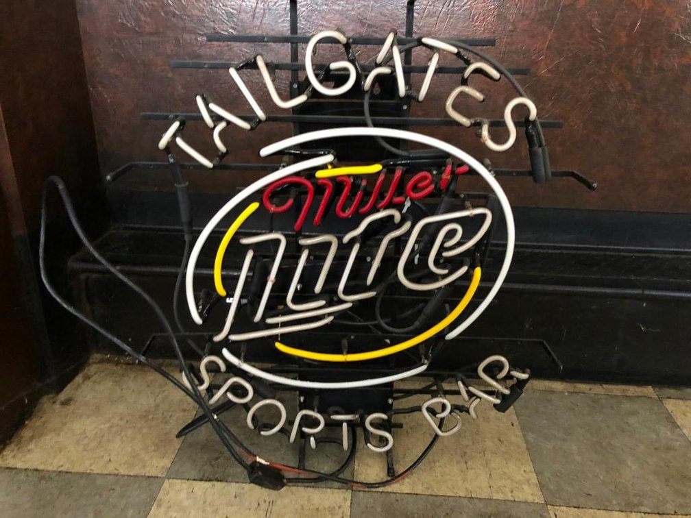 Tailgates Sports Bar Miller Lite Neon Light - 25''x29''