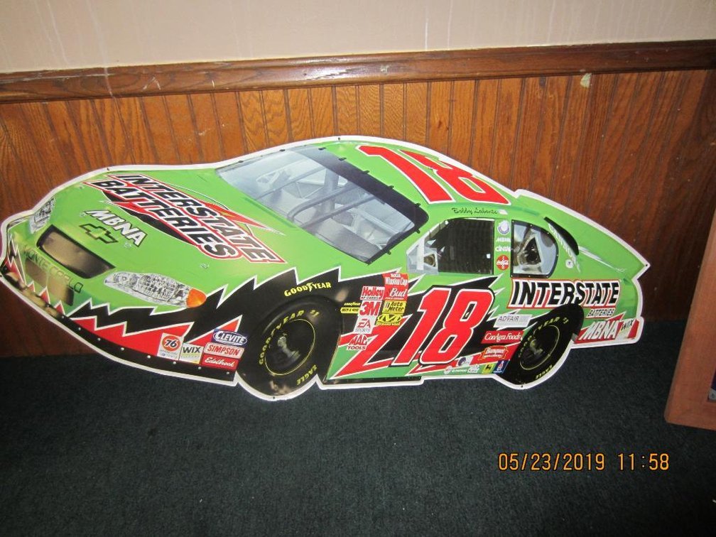 Bobby Labonte Race Car #18 Tin Sign