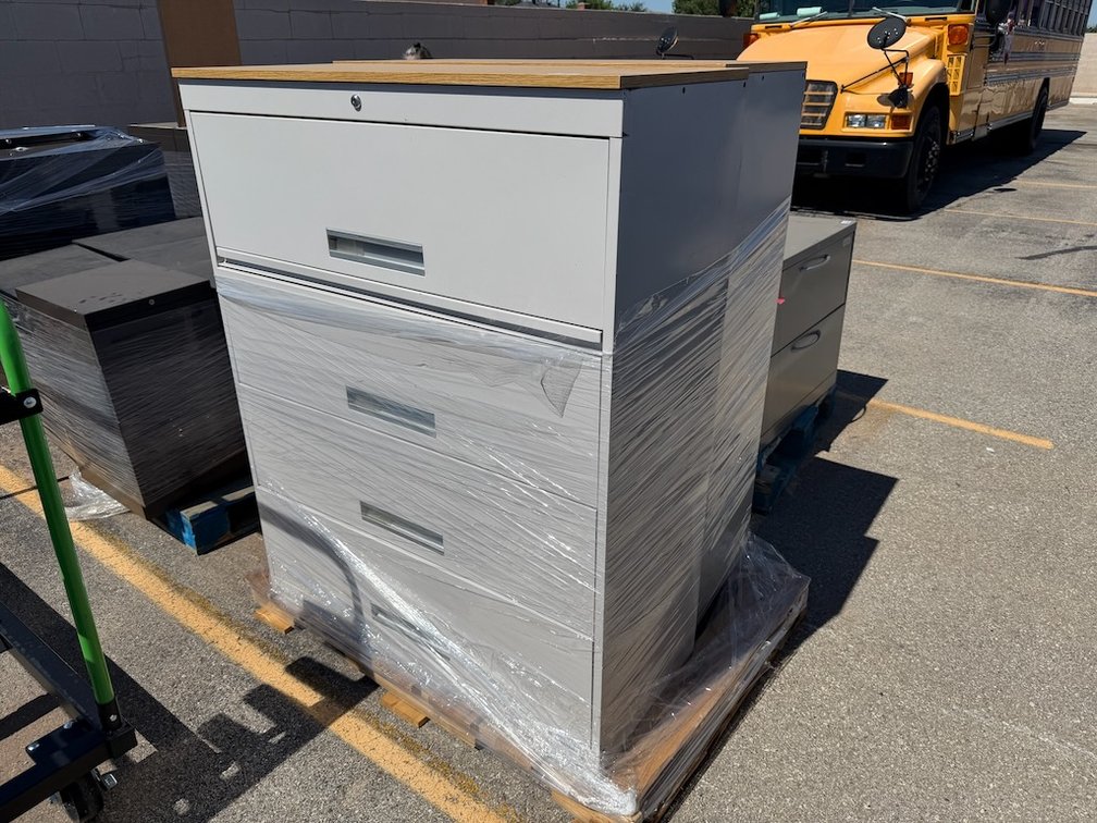 Supreme 4-Drawer Lateral File Cabinets W/ Laminate Tops (X2)