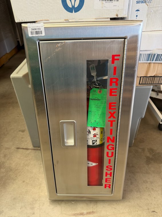 Recessed Stainless Steel Fire Extinguisher Cabinet W/ Fire Extinguisher