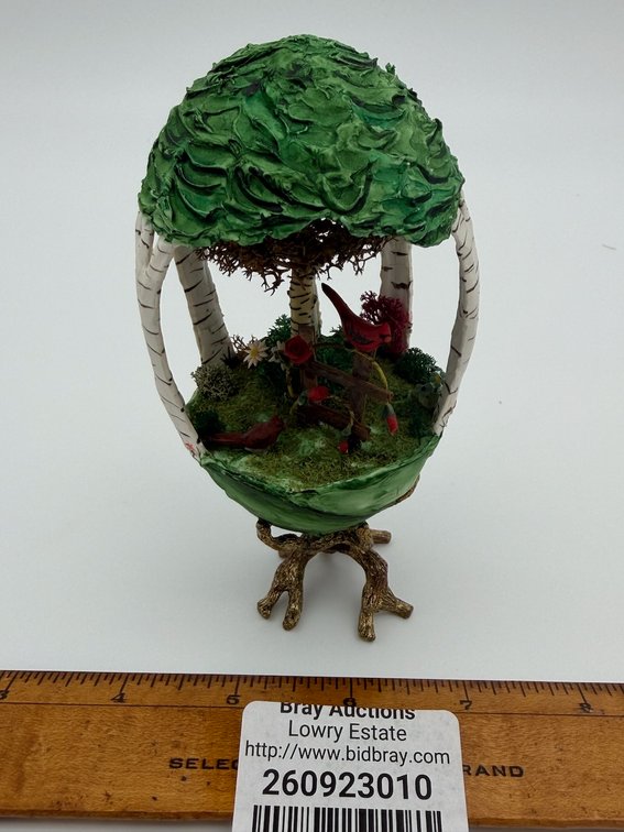 Handmade Blown  “Bird Sanctuary” Egg