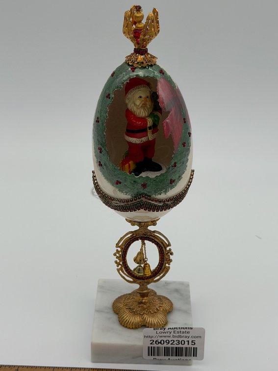 Handmade  “Santa” Blown Egg