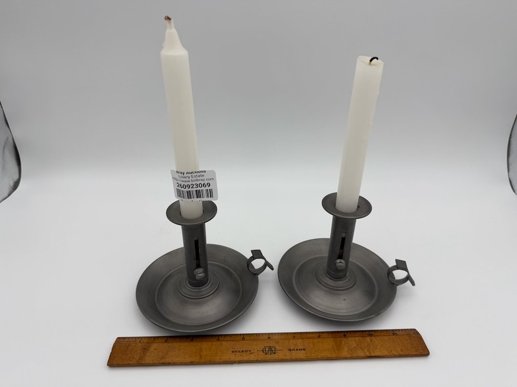 Set of Pewter Candlesticks
