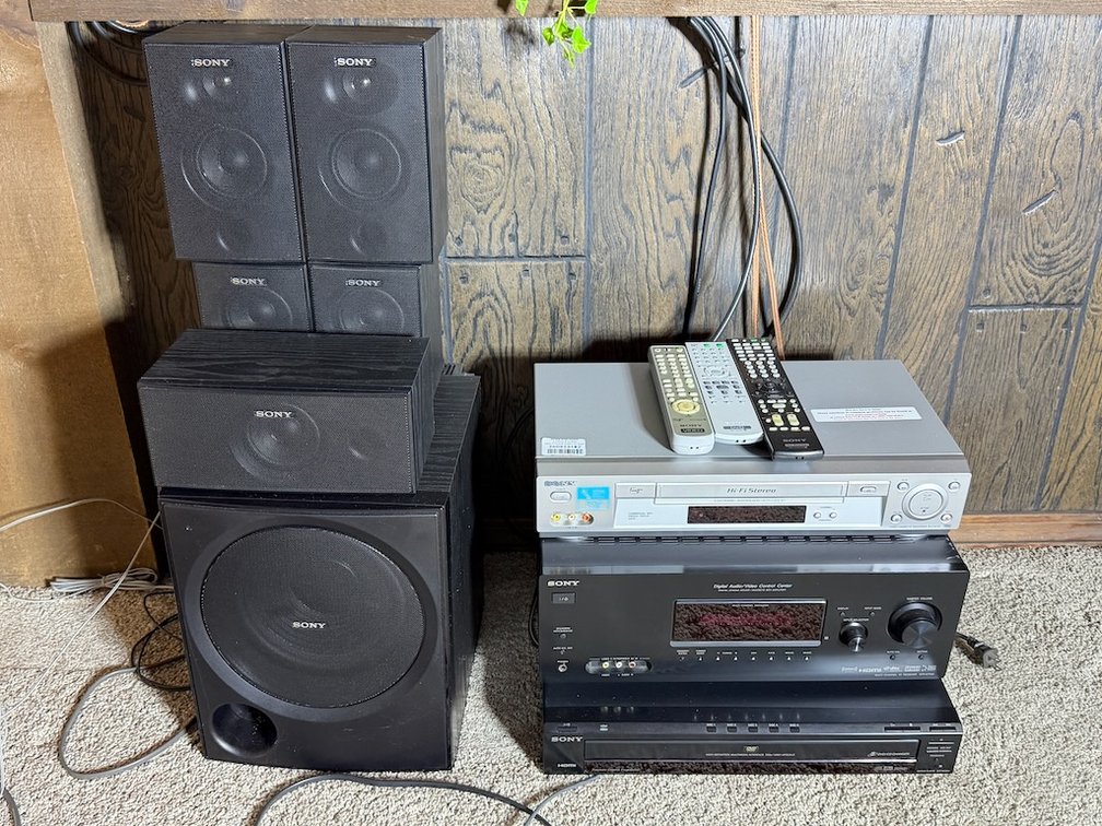 Sony 5.1 Surround Sound W/ STR-K7100 AV Receiver, DVD Changer & VCR