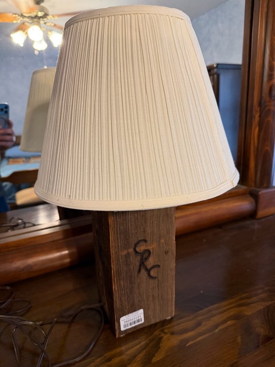 Rustic Custom Desk Lamp With Church Beam Base