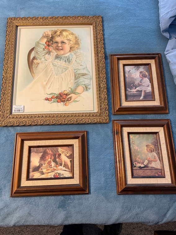Lot of Miscellaneous Little Girl Framed Artwork