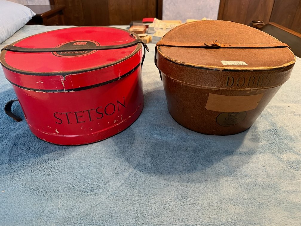 Lot of 2 Vintage Hat Boxes