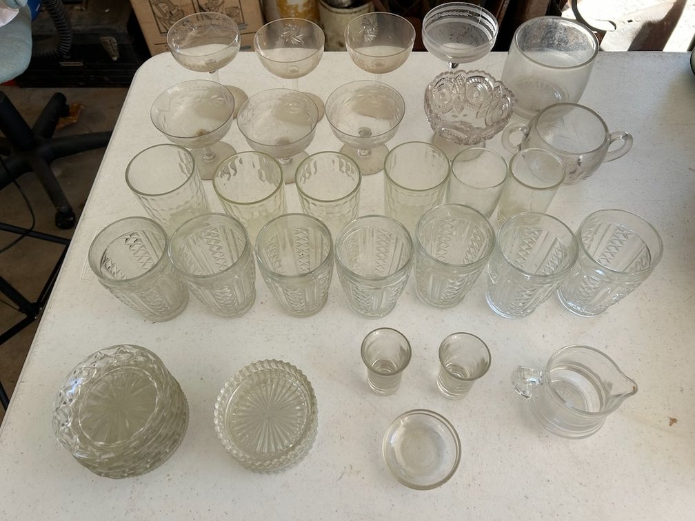 Large Lot of Vintage Glassware