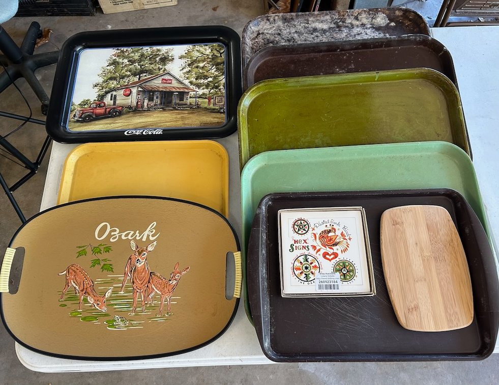 Large Lot of Serving Trays