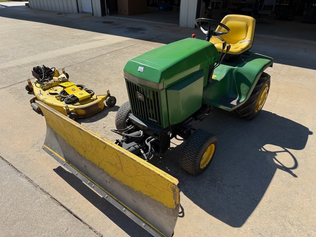 John Deere Model 332 Lawn & Garden Tractor W/ Blade & Mower Deck