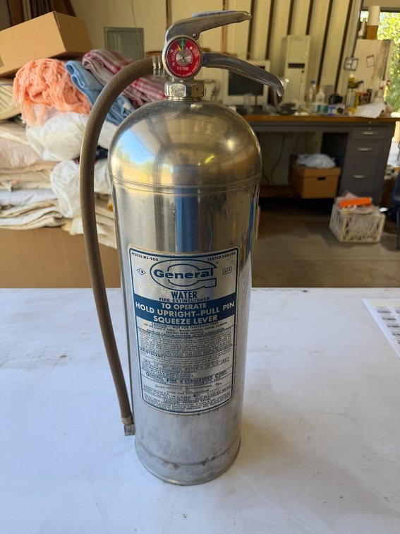 General WS-900 Vintage Stainless Steel Water Fire Extinguisher