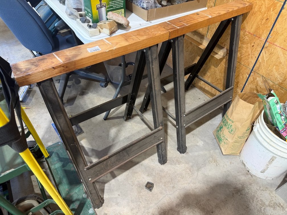 Set of 2 Metal Sawhorses