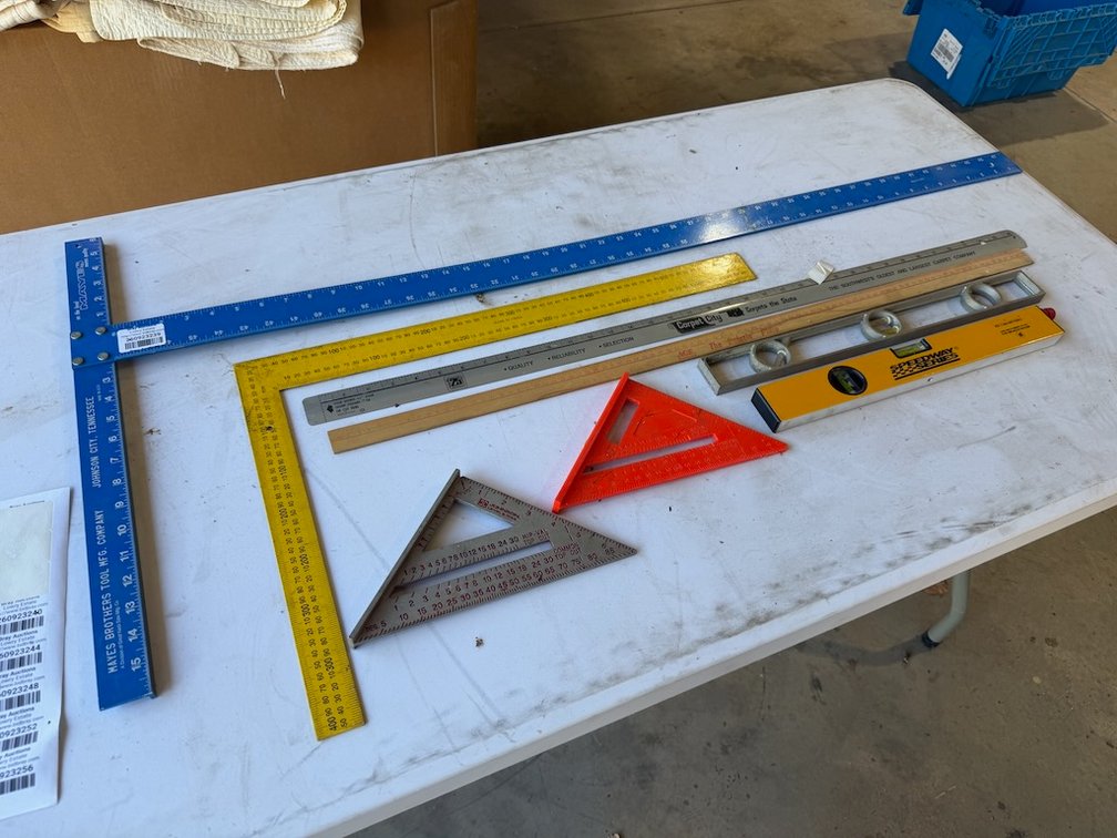 Lot of Levels, Rulers & Squares
