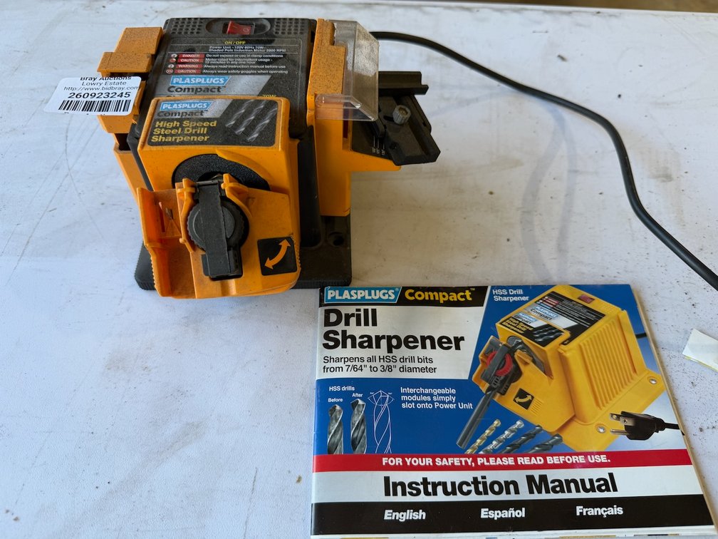 PLASPLUGS  Compact High Speed Steel Drill Sharpener