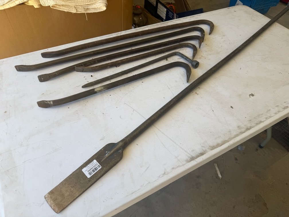 Large Lot of Crow Bars & Pry Bar