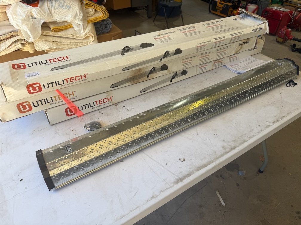 Lot of 3 Utilitech  Aluminum 2-Light Fluorescent Linear Shop Lights