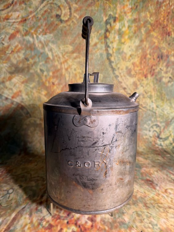 Antique Metal C&O Railroad Pail