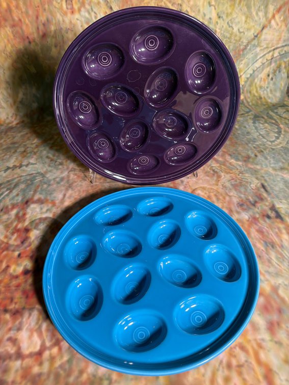 2pc fiestaware deviled egg serving trays