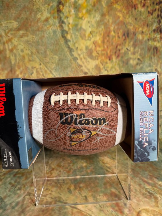 Wilson NCAA Replica Football – Autographed, Signature Unidentified – Original Packaging