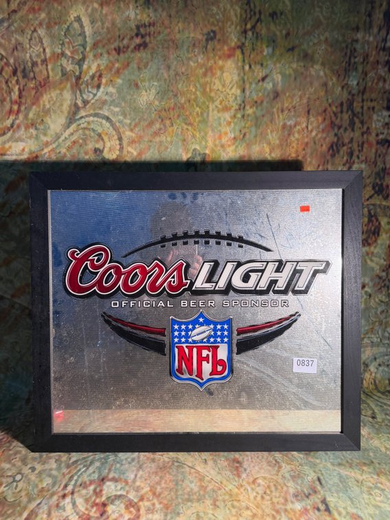 Coors Light NFL Beer Bar Mirror