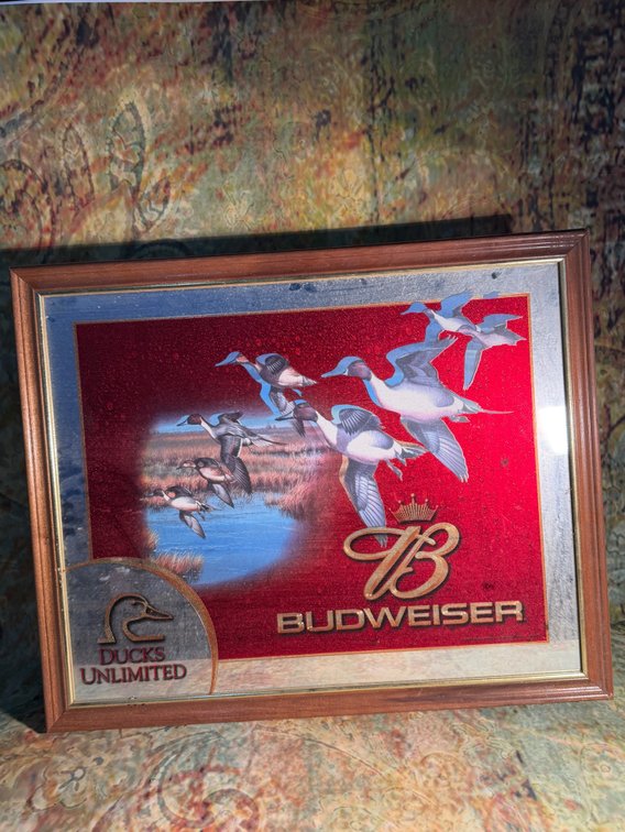 Ducks Unlimited Budweiser Beer Bar Mirror