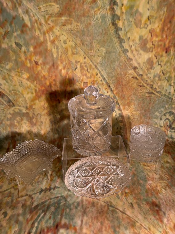 Vintage crystal glass lot