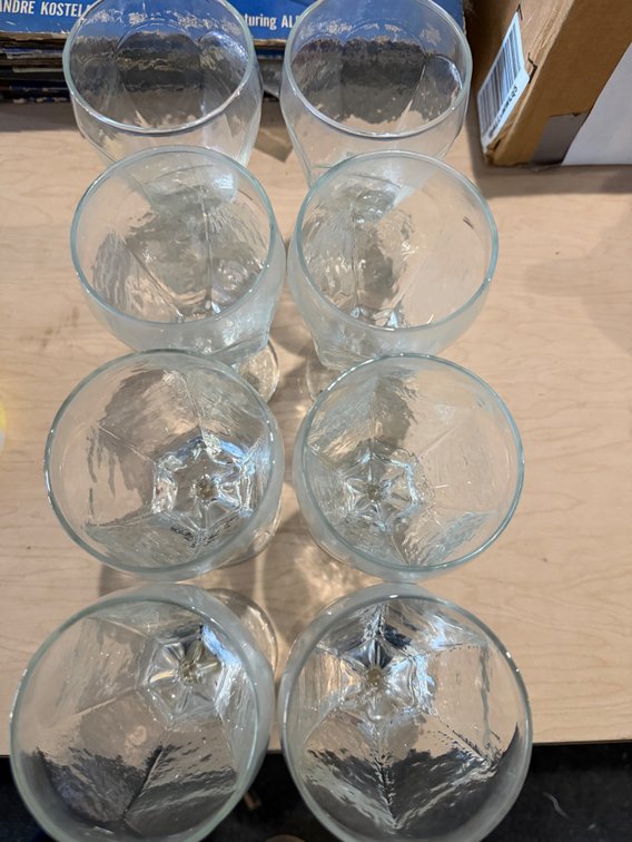 Vintage Libbey Glass Chivalry Clear Glass Goblets