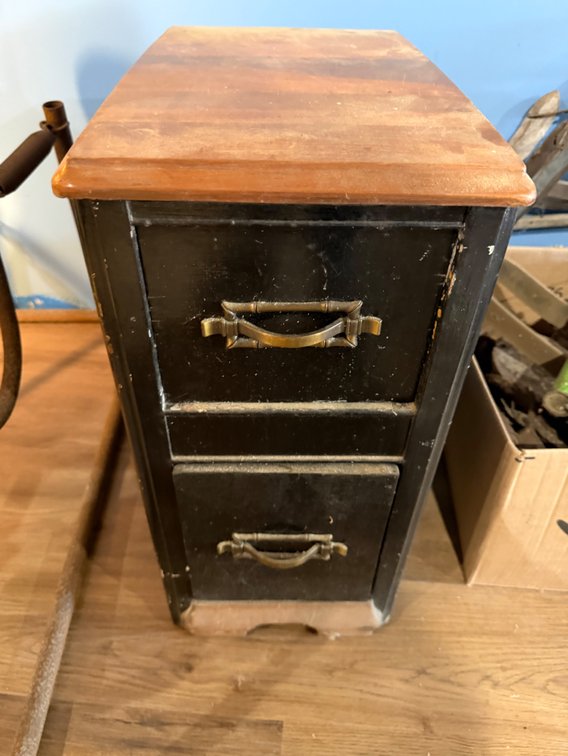 Antique wooden file cabinet
