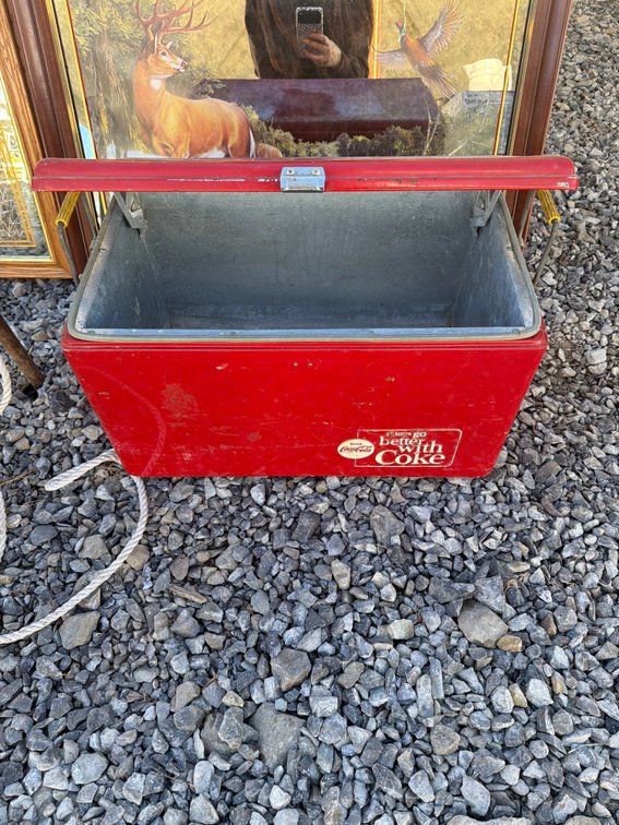 1950’s VINTAGE Coca Cola PICNIC Cooler Progress REFRIGERATOR CO. LOUISVILLE KY