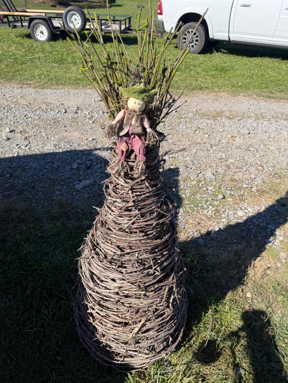 Large primitive grapevine tree decor