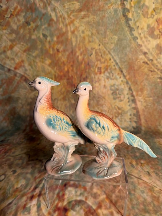 1950’s Stewart B. McCulloch California Pottery Pheasant Figurines