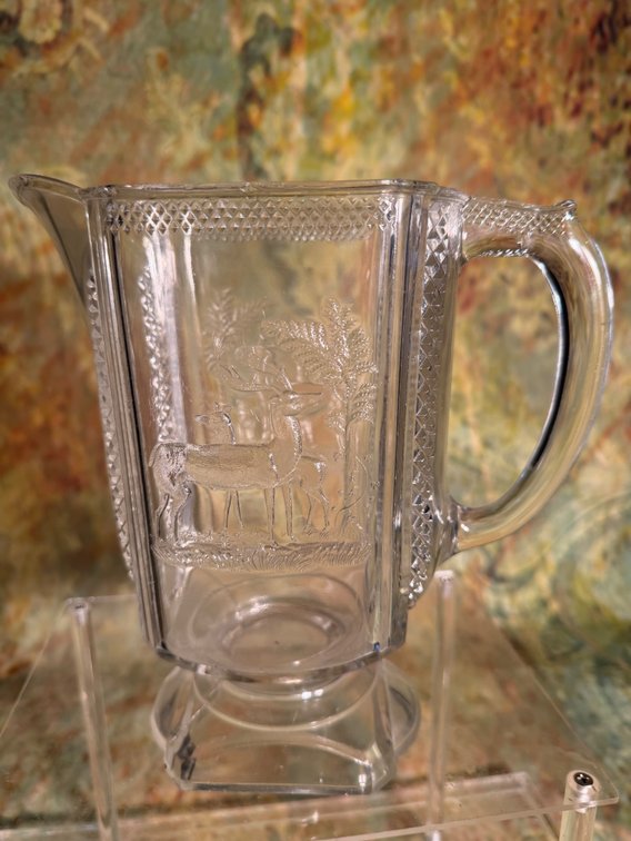 Vintage glass crystal pitcher