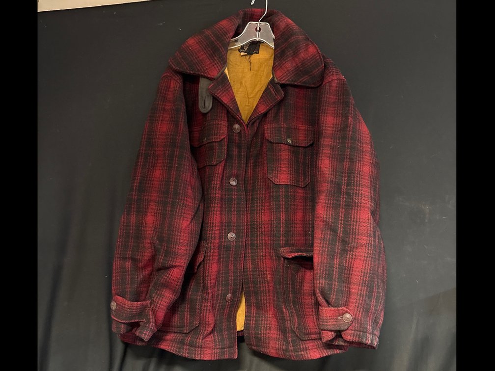 Woolrich Mackinaw Buffalo Plaid Wool Hunting Jacket Size 42