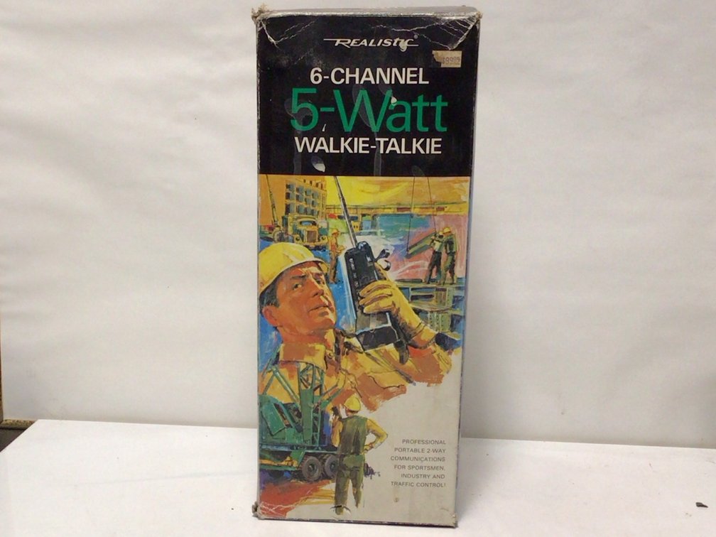 Realistic 6 Channel 5 Watt Walkie Talkie New In Box 1970s