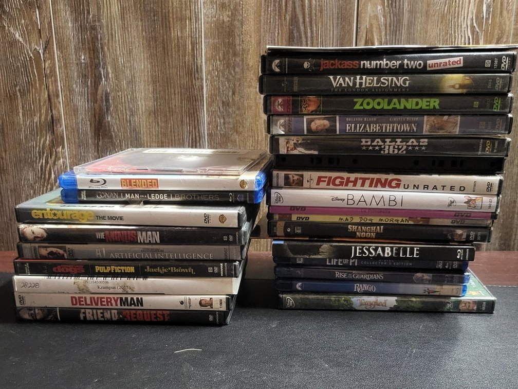 Mixed Lot of 25Movies, Blu-ray & DVD Collection (Action, Comedy, Drama, Family