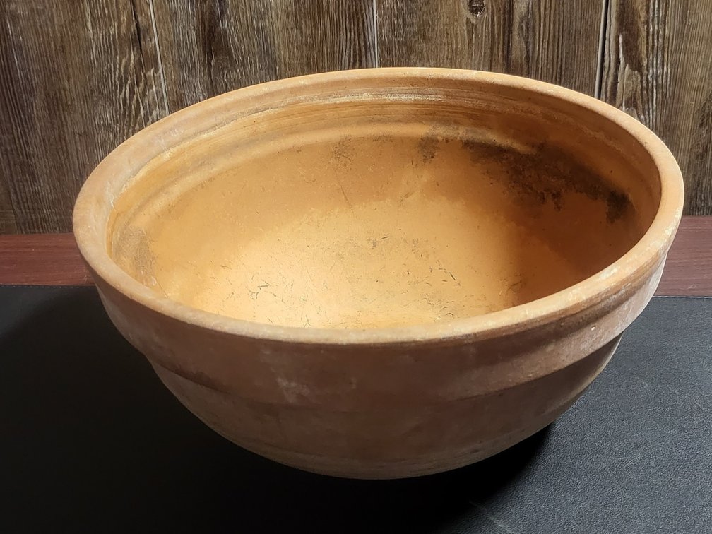 Round, Low-Profile Terracotta Planter