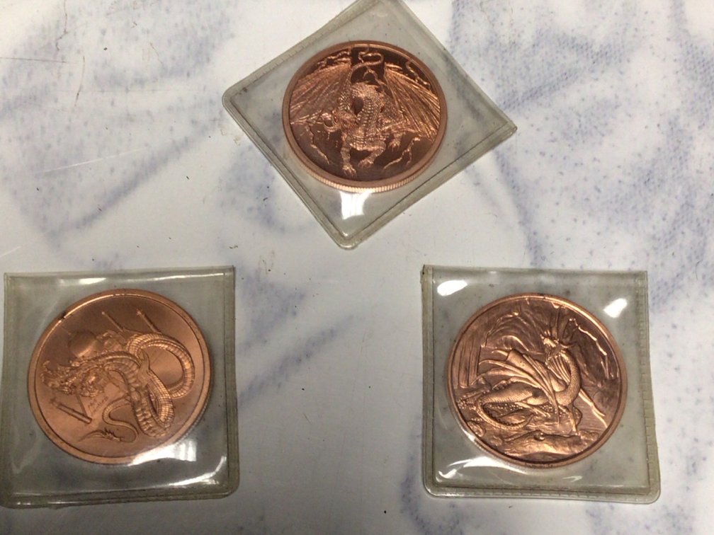 Pure Copper Dragon Coins