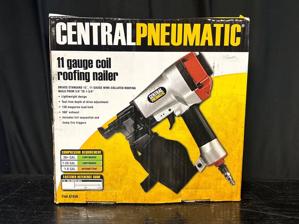 Central Pneumatic 11Ga Coil Roofing Nailer