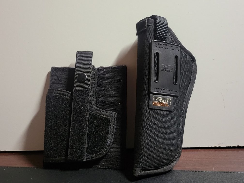 Uncle Mike's Sidekick Hip Holster & Universal Nylon Modular/Ankle Holster Set - Black