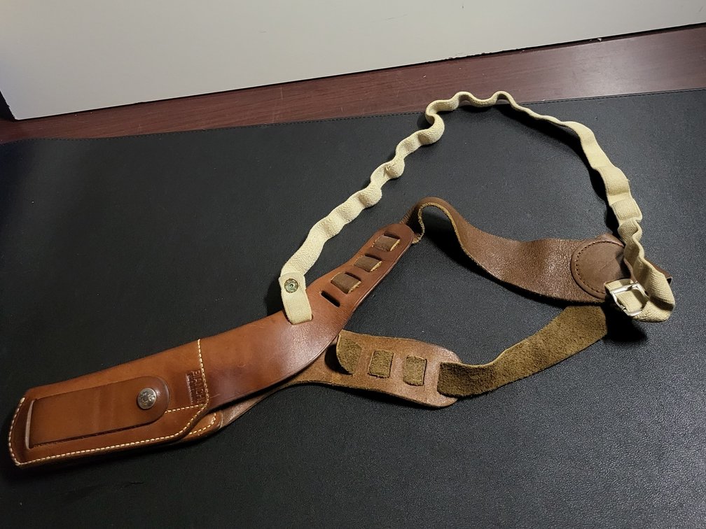 Bianchi X15 Medium Shoulder Holster  Brown Leather