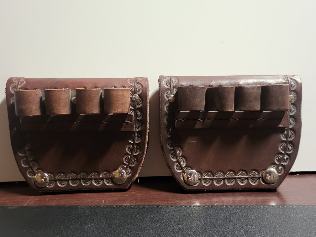 Leather Cartridge Belt Pouches Pair Of two