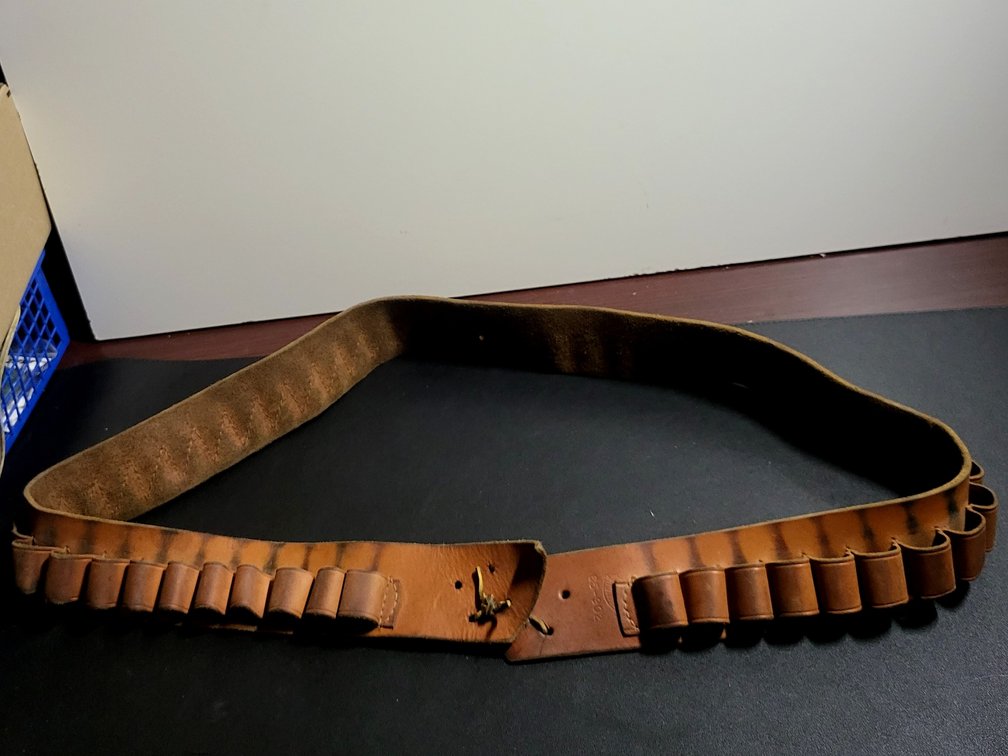 Lawrence Leather Ammo Cartridge Shotgun Belt 65-902 Western Style