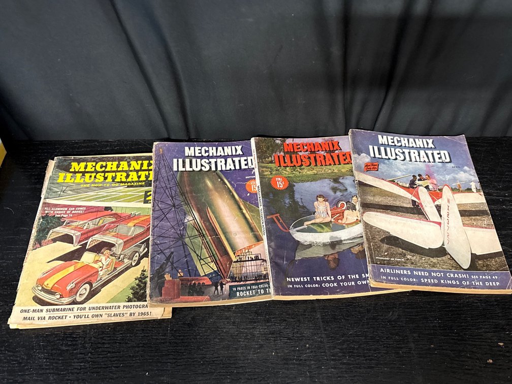 4 Mechanix Illustrated Magazines Vintage