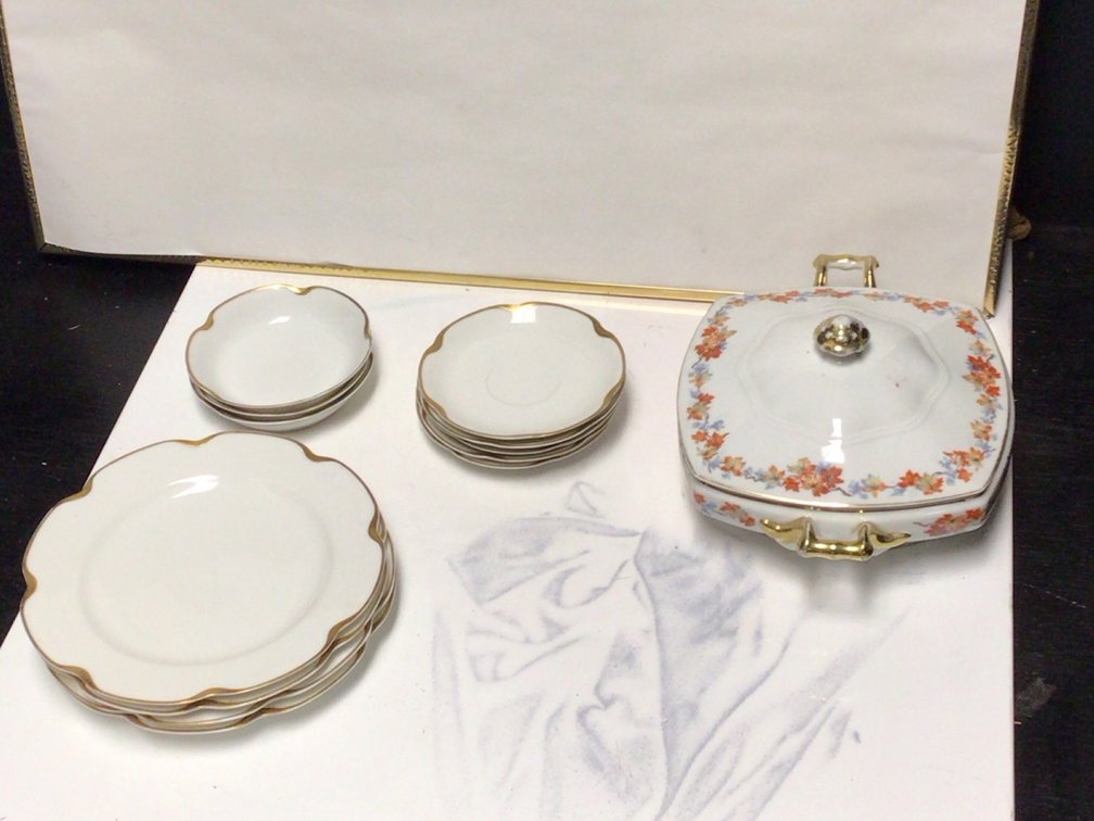 Haviland France China Set 4 Large Plates 5 Small Plates 3 Bowls And Serving Dish