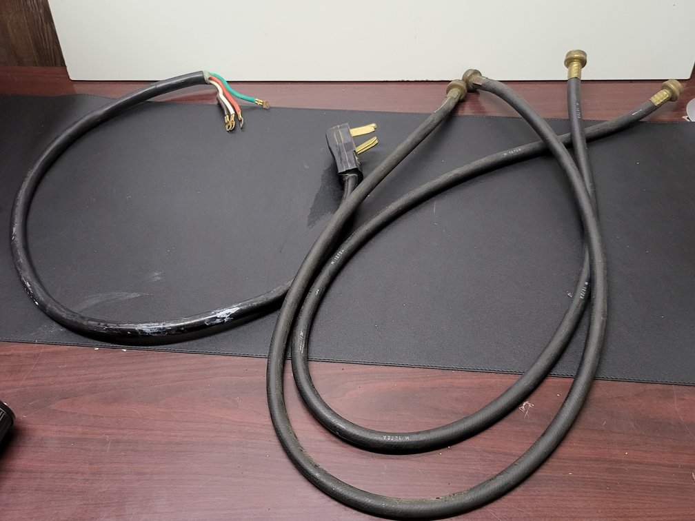 Universal Laundry Hookup Set ,4-Prong 30A Dryer Power Cord & Washer Inlet Hoses