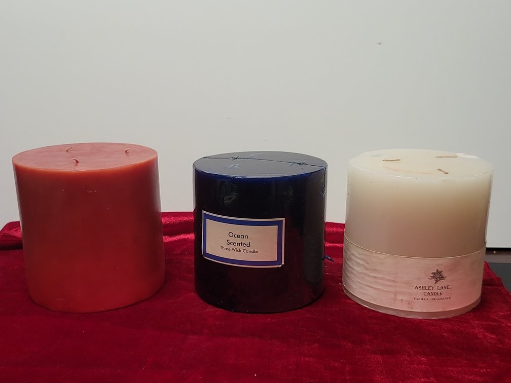 Cozy Home 3-Wick Candle Destash ,Scented & Pillar Candles (Set of 3)