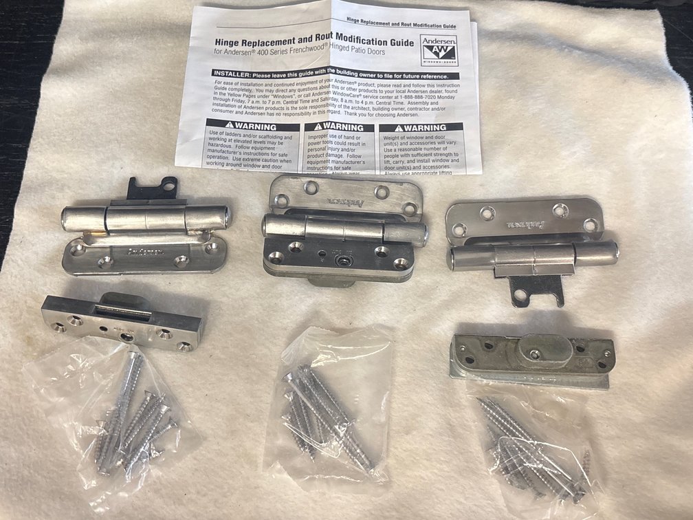 Anderson 400 Series Brushed Chrome Hinge Replacement & Rout Modification Guide