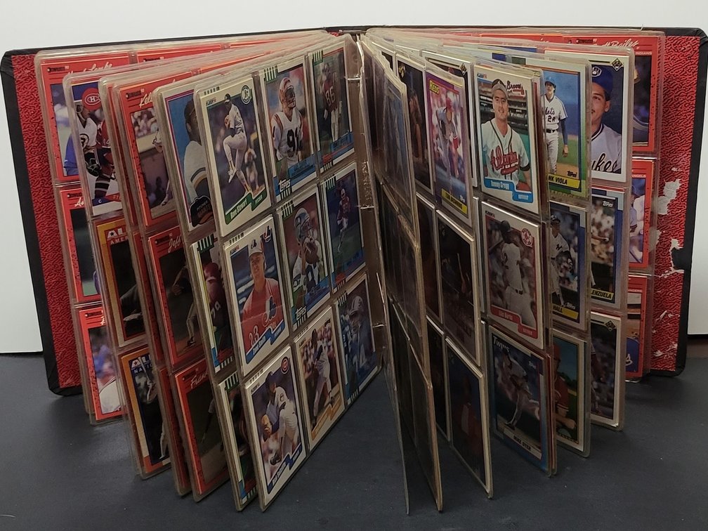 1988-1990 Multi-Sport Card Binder, Baseball, Hockey, Football, WWF Wrestling